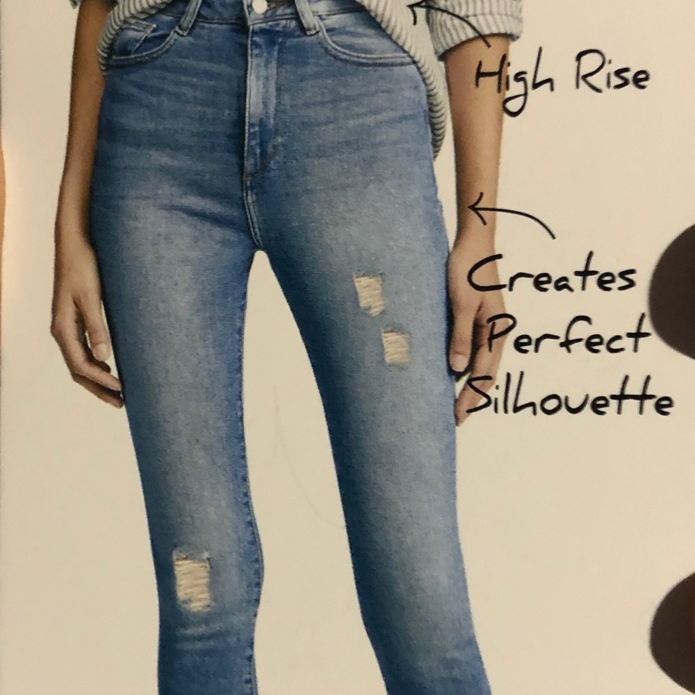High rise denim jeans